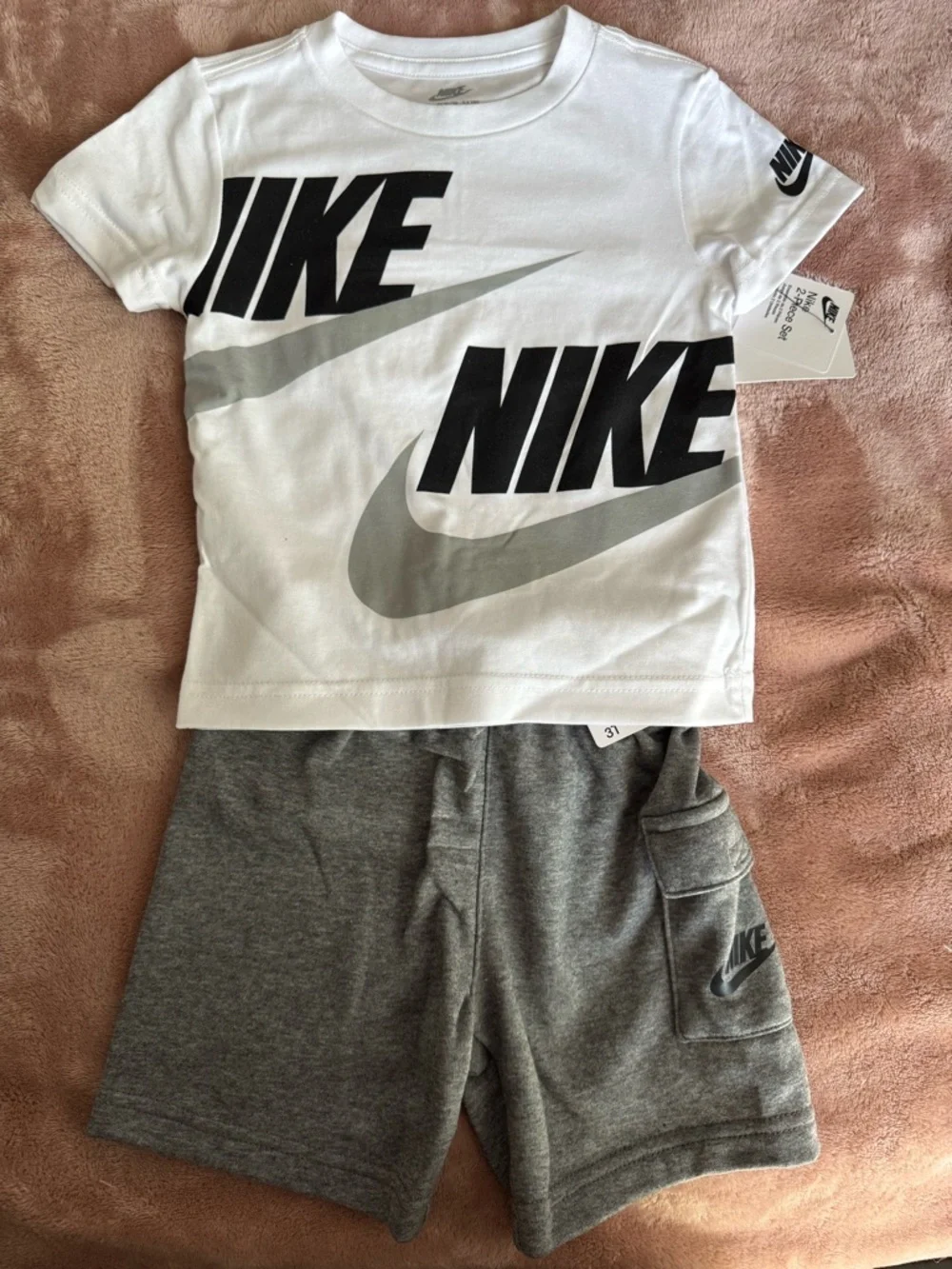 NWT BUNDLE OF 4 Nike Toddler Boys’ Two-Piece Shorts and T-Shirt Sets, Size 3T - Picture 2 of 13